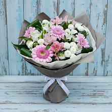 Букет цветов из:  Герберы, Альстромерии и Хризантемы в Ермолаево
