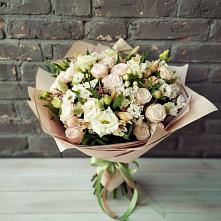 Букет цветов из:  Альстромерии, Розы и Хризантемы в Ермолаево