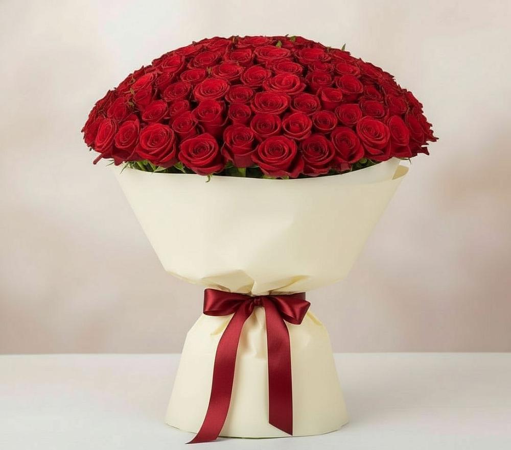 Букет 101 Красная роза Милано в Ермолаево