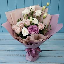 Букет цветов из:  Розы и Лизиантусы #REPLACE_PRED# Ермолаево