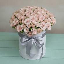 Цветочная композиция из Розы в шляпной коробке в Ермолаево