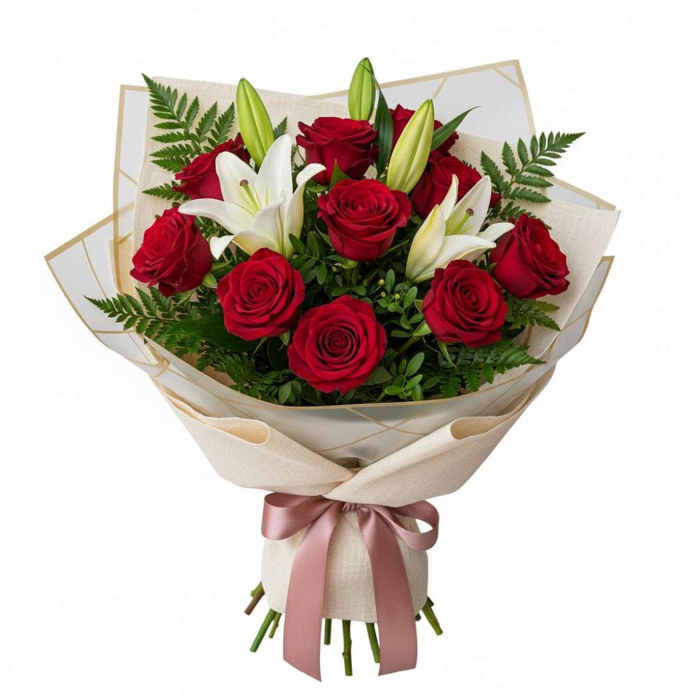 Букет цветов из: Лилии и Розы в Ермолаево