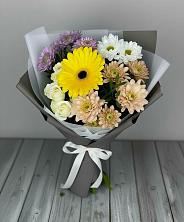 Букет цветов из:  Розы, Герберы и Хризантемы в Ермолаево