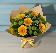 Букет цветов из:  Герберы и Хризантемы в Ермолаево