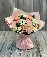 Букет цветов из:  Гвоздики, Розы и Хризантемы в Ермолаево