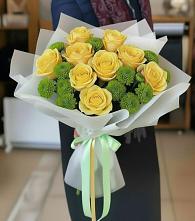 Букет цветов из:  Хризантемы и Розы в Ермолаево