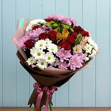 Букет цветов из:  Розы, Хризантемы и Альстромерии в Ермолаево