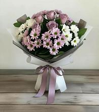 Букет цветов из:  Хризантемы и Розы в Ермолаево