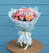 Букет цветов из:  Хризантемы и Розы в Ермолаево