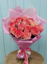Букет 15 Розовых роз Равель #REPLACE_PRED# Ермолаево