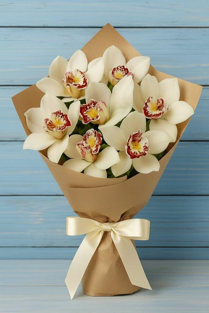 Букет цветов из: Орхидеи и Розы в Ермолаево