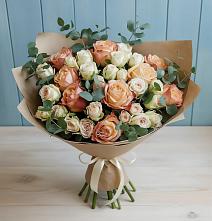 Букет цветов из:  Альстромерии и Розы в Ермолаево